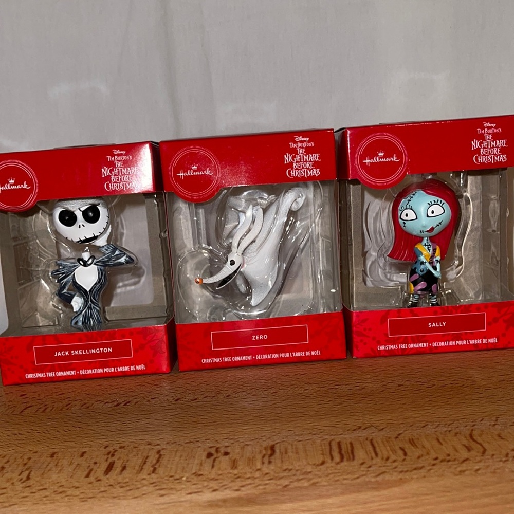 NIB (3) Disney Nightmare Before Christmas Ornaments